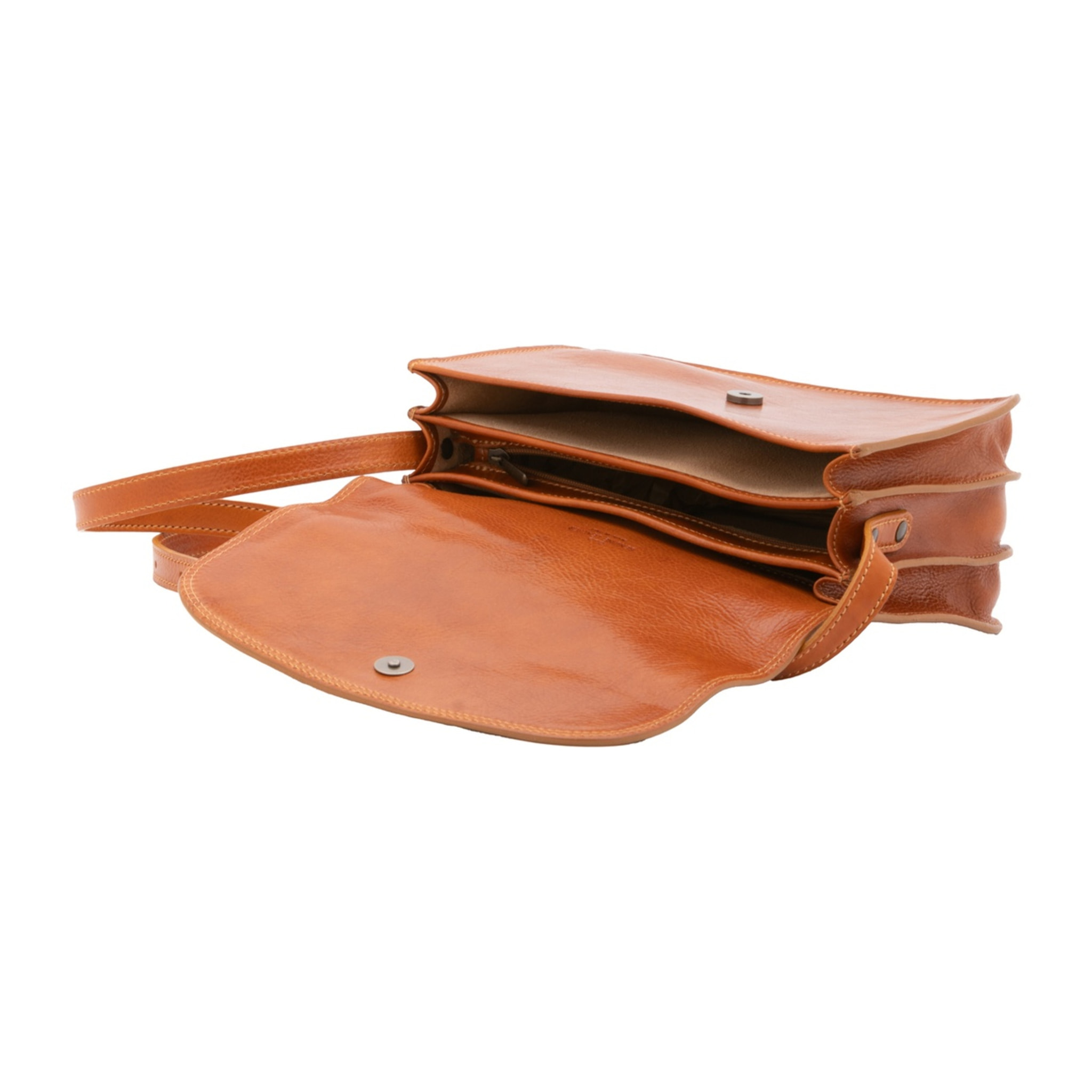Borsa a tracolla da donna - Modello False - Vera pelle - 27.0 x 20.0 x 12.0 cm