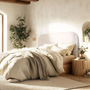 ARTHUR - Tête de lit rembourrée pour lits 160/180cm couleur beige