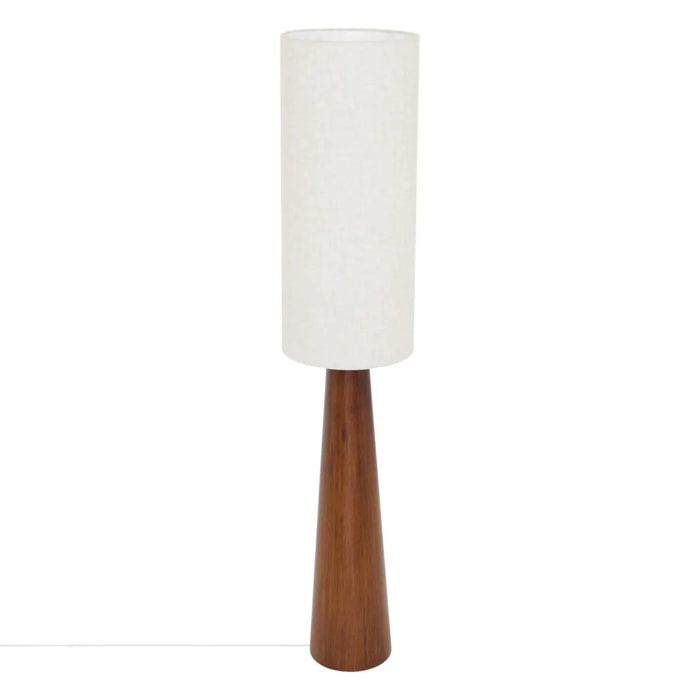 Lampadaire Sergio cylindrique H.150cm marron