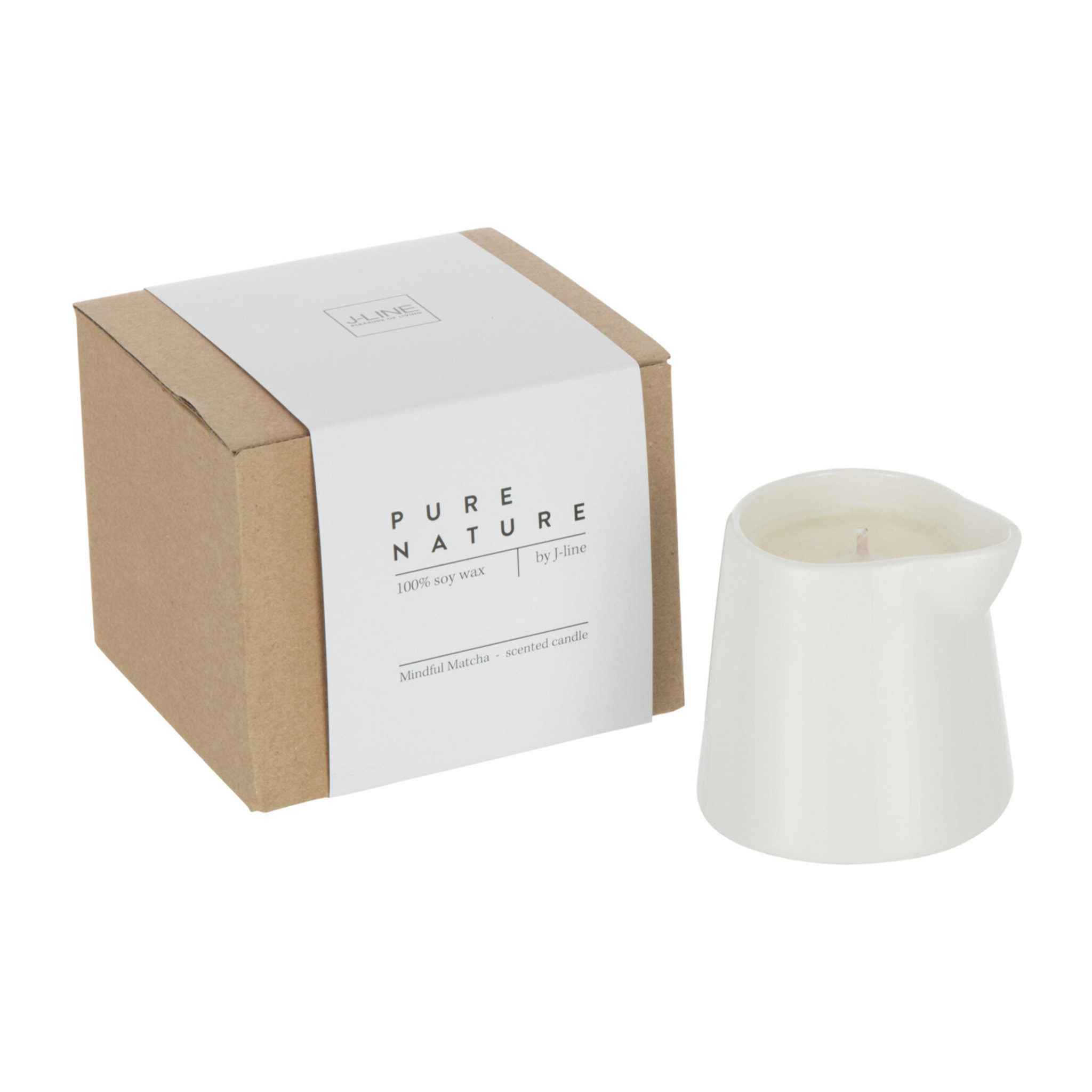 J-Line bougie massage Mindful Matcha Soja - blanc