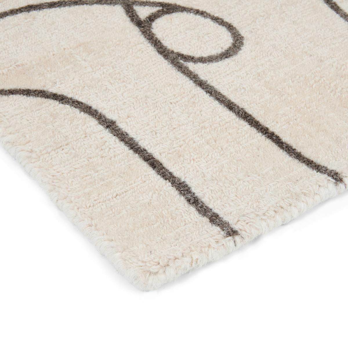 Tapis salon et chambre fait à la main en laine motif abstrait CHICDOUN