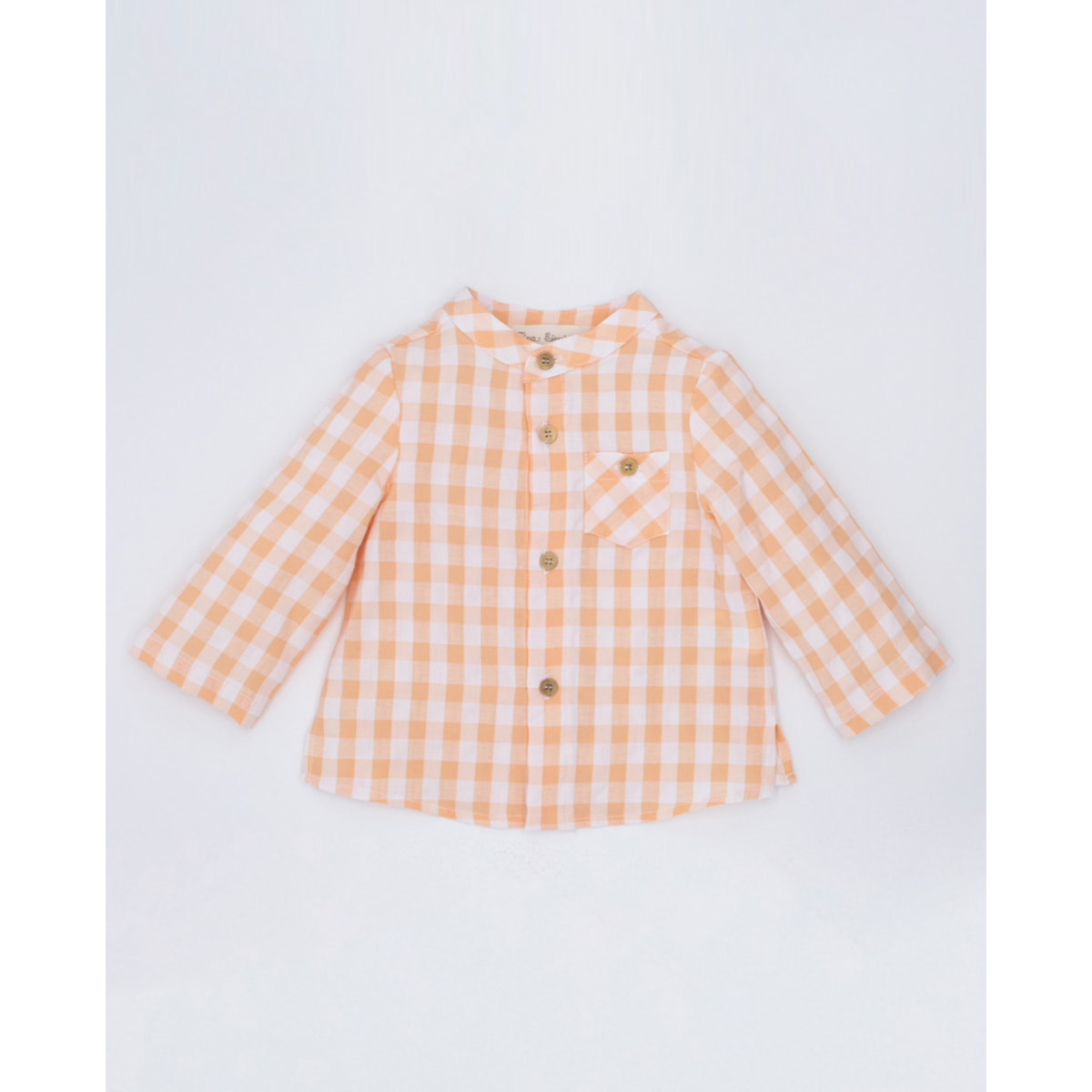 CAMISA BOLSILLO VICHY ALBARICOQUE