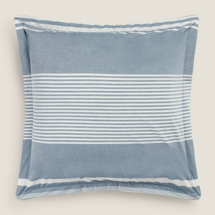 Funda de cuadrante de sábana a rayas azul y blanco