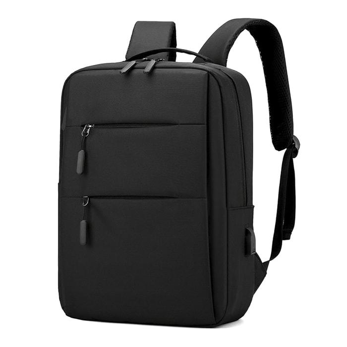 DAM Zaino per laptop  con interfaccia di ricarica USB. 28x12x42 cm. Colore nero