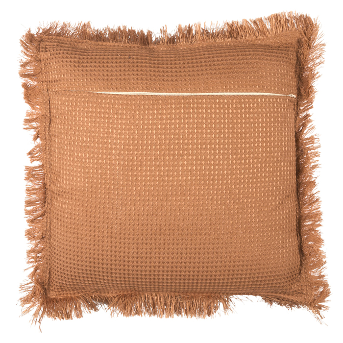 Coussin - HOME DECO FACTORY - Gaufré - Ocre