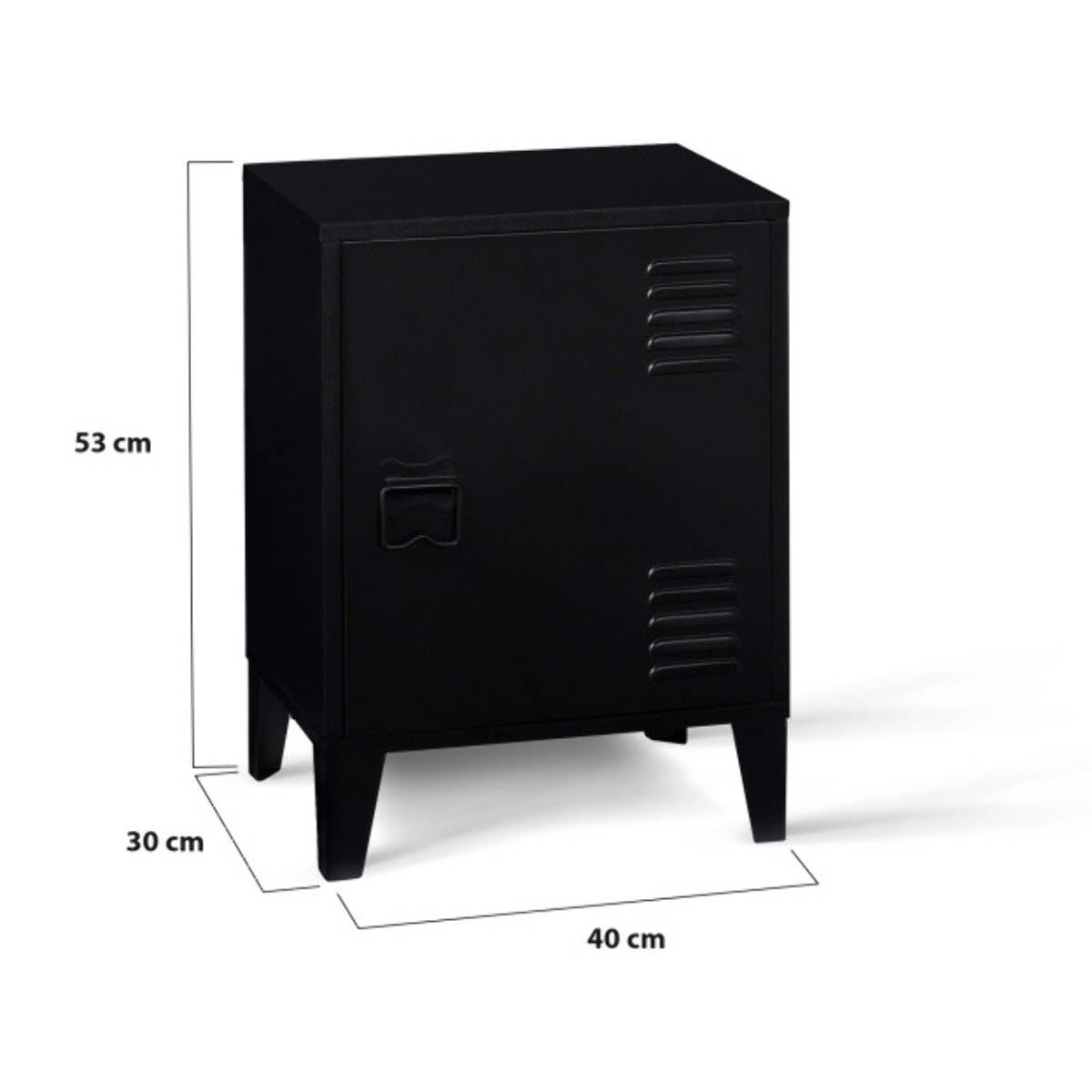 Tables de chevet Storen en métal noir - lot de 2