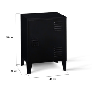 Tables de chevet Storen en métal noir - lot de 2