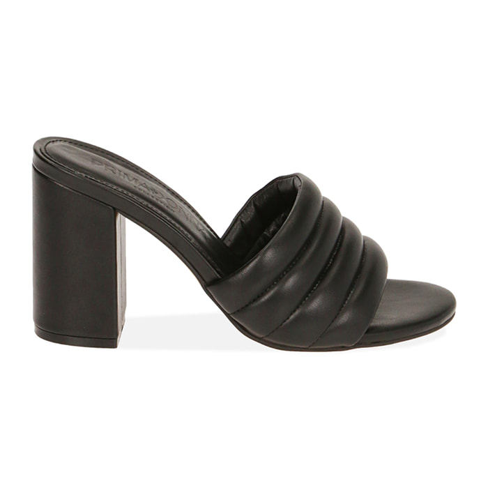 Mules nere, tacco 9 cm