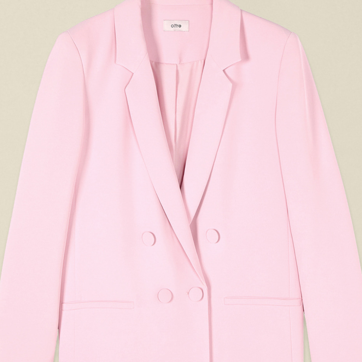 Oltre - Blazer doppiopetto in tessuto crêpe - Rosa