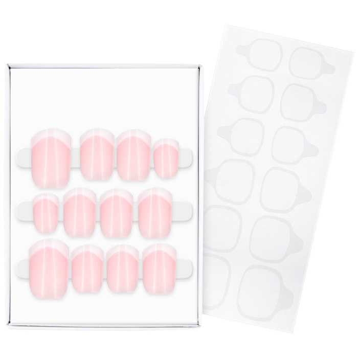 French Manicure Click-On Nails - Faux Ongles Autocollants
