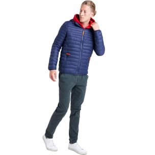 Chaqueta de hombre Leone con capucha y cremallera Basic