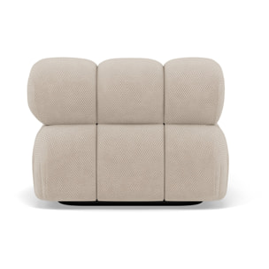 Ruby - module d'assise méridienne gauche en velours texturé - Beige