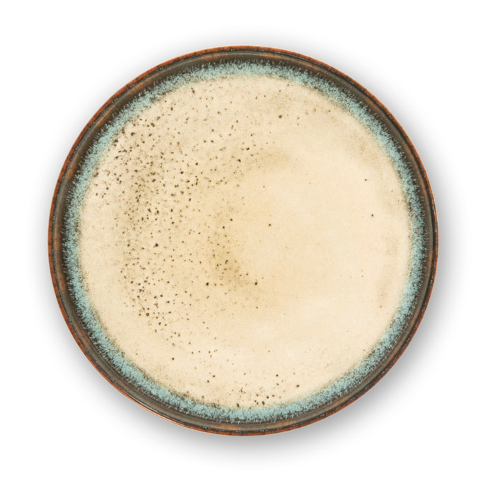 Set de 6 assiettes à dessert Excelsa – Zeus, Céramique Beige