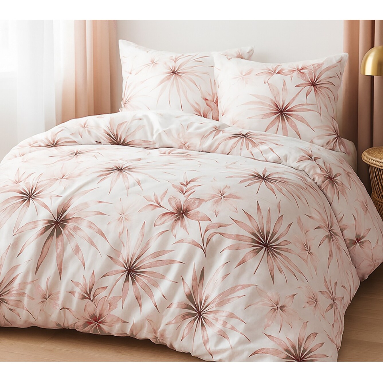Parure housse de couette 100% percale de coton - Rosavela