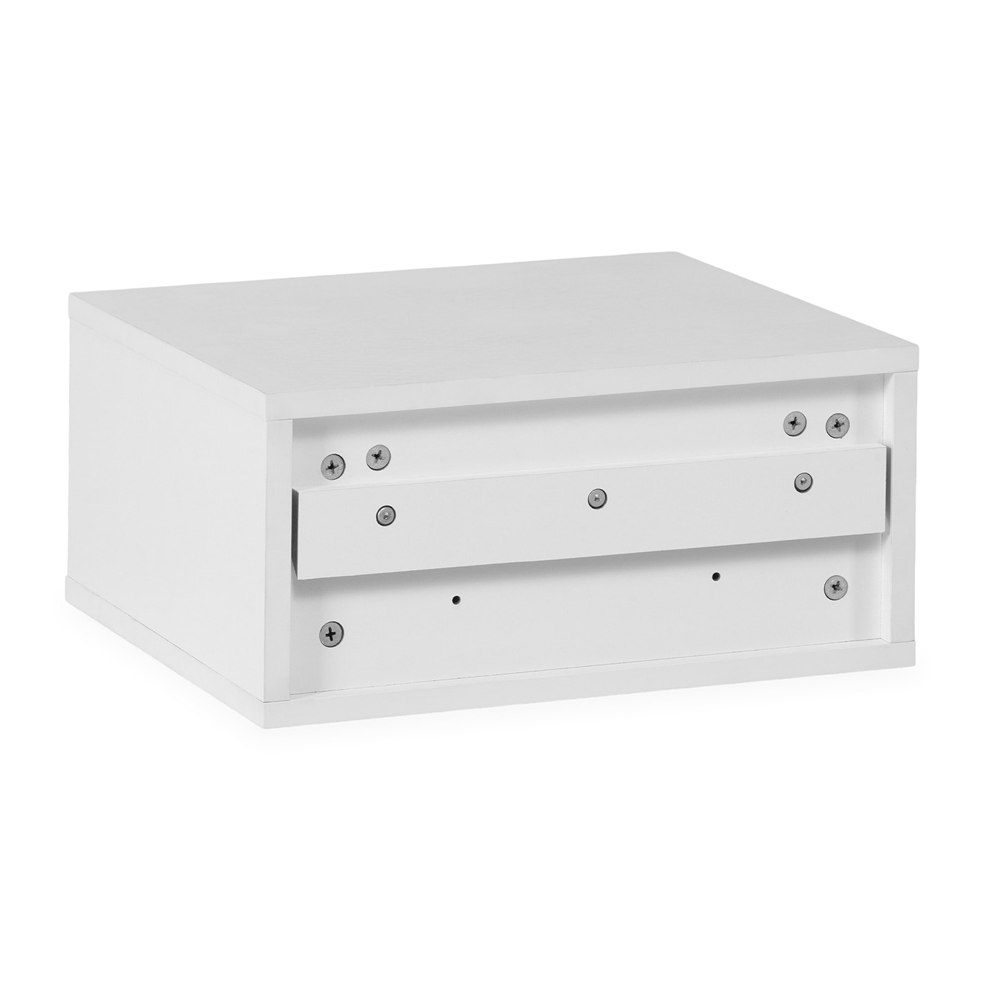 Mesita de noche flotante Auri 1 cajón color Blanco