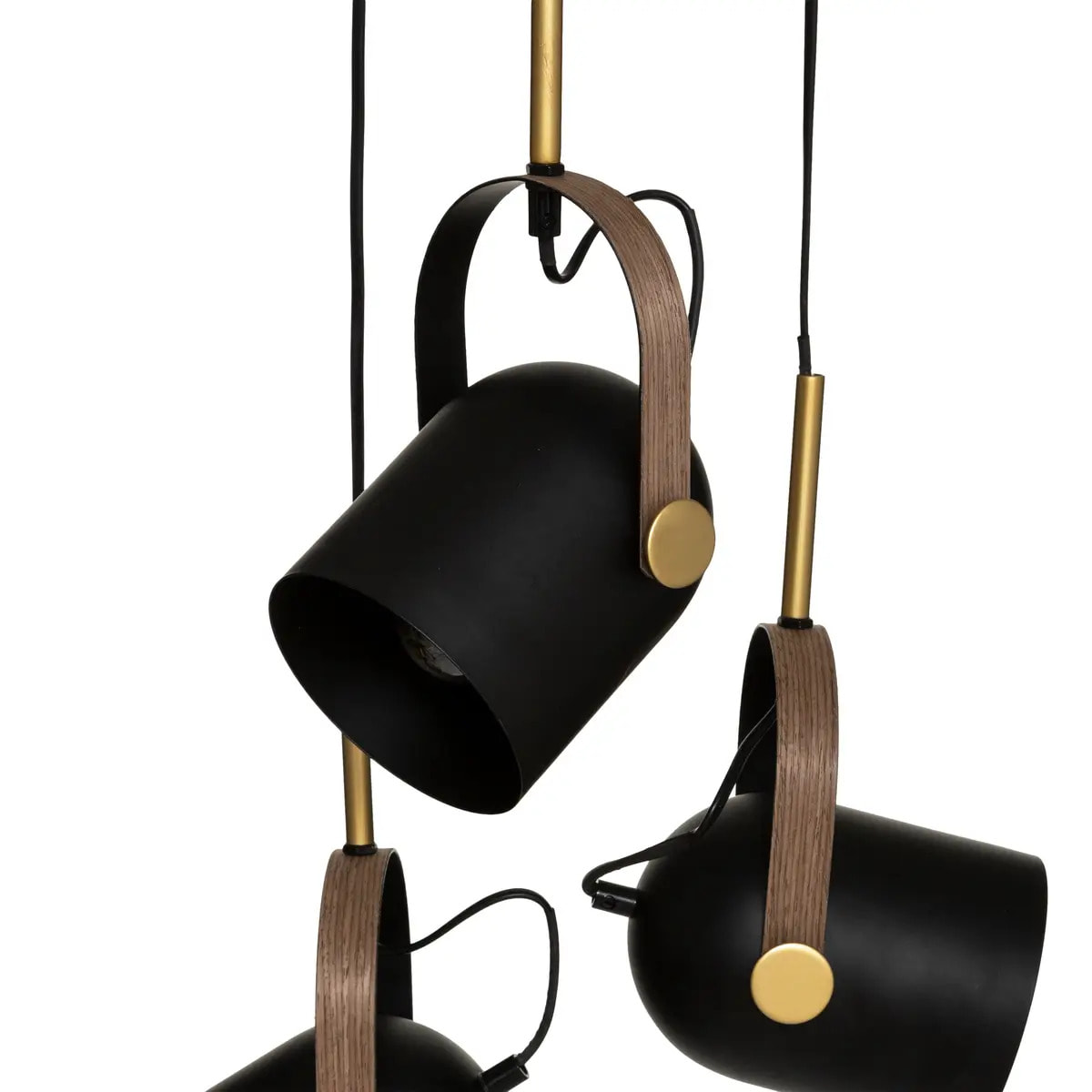 Suspension "Bil" - métal - noir & doré H83 cm