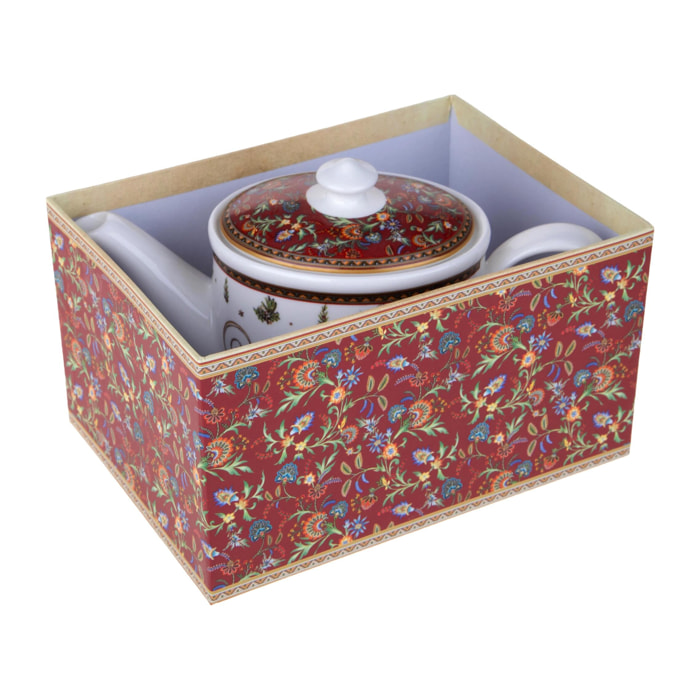 Teiera d19 cm con b.natale in gift box - Pezzi 1 - ROSSO - Bianchi Dino SpA