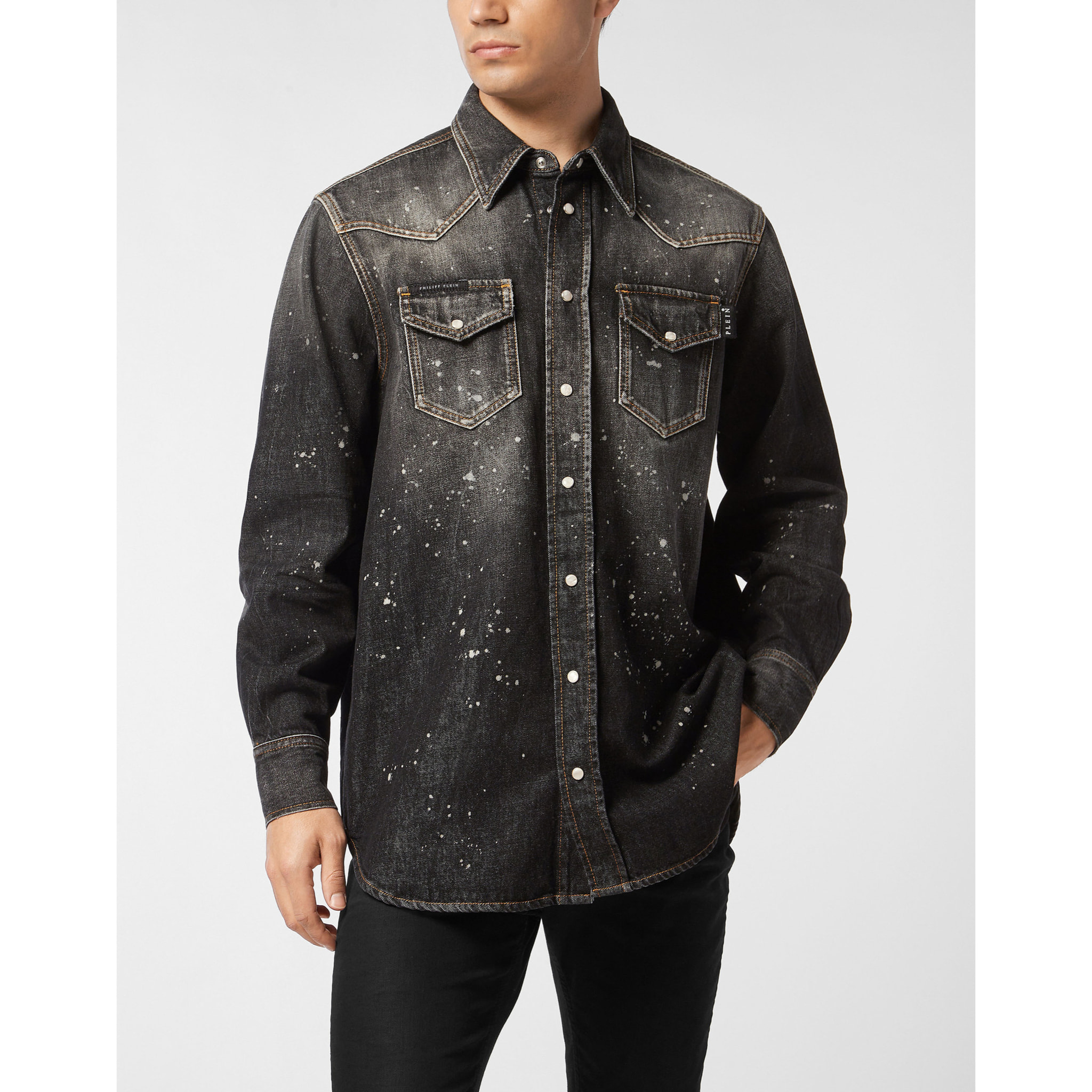 PHILIPP PLEIN Camisa vaquera Ls