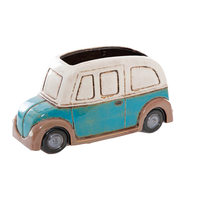 Coche Ceramica Con Macetero 31x11x17 Cm