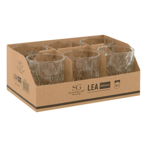 Lot de 6 Gobelets Lea transparent D8,1xH10cm