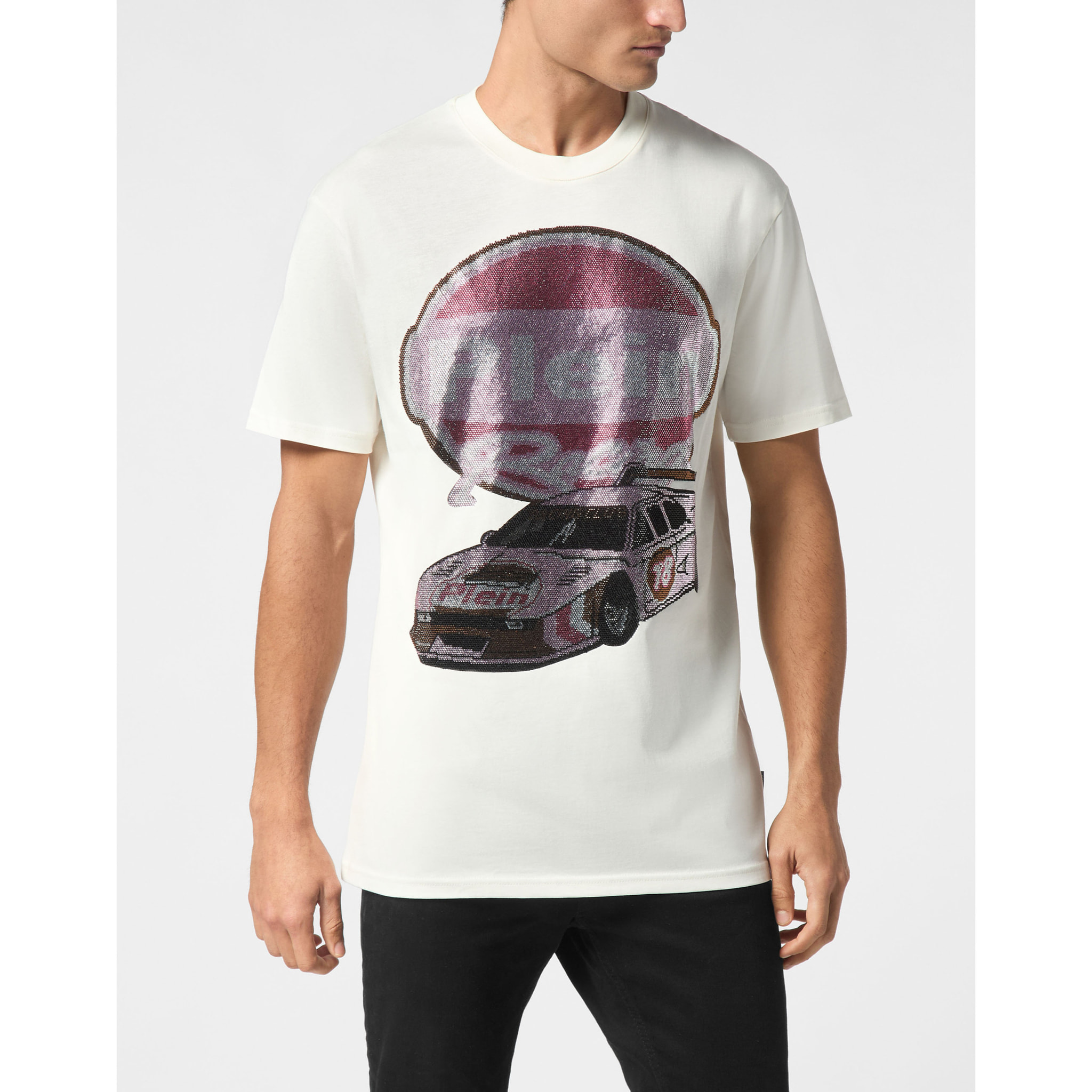 PHILIPP PLEIN T-Shirt Round Neck RACING