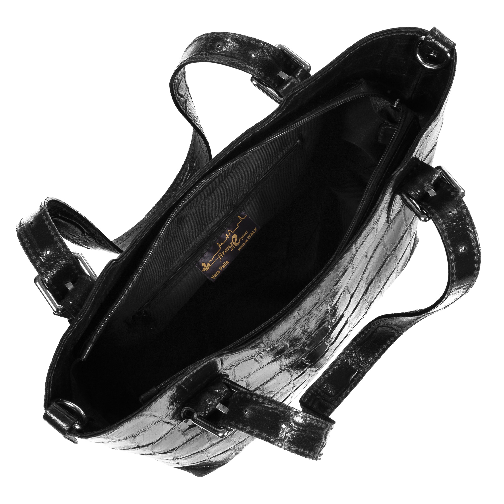 Arezzo Bolso tote Mujer.Piel auténtica Gamuza Grabado Cocodrilo Grande  Camoscio