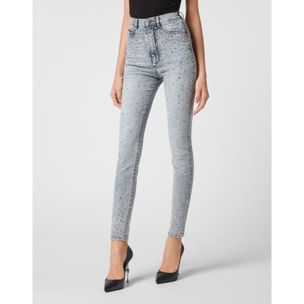 PHILIPP PLEIN Jegging a vita alta