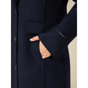 Oltre - Cappotto in panno misto lana - Blu