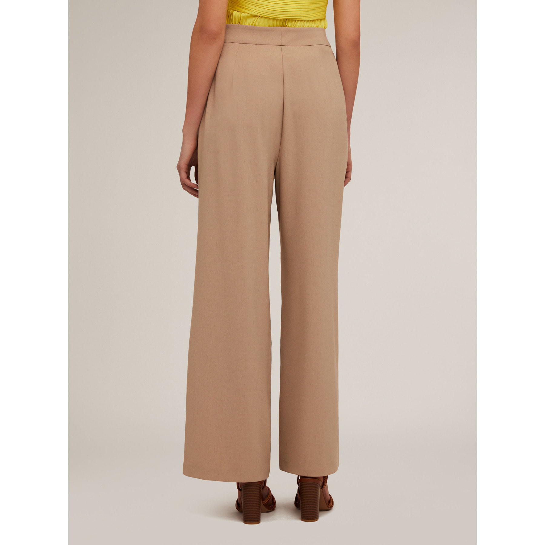 Motivi - Pantalón modelo palazzo con pliegues y diseño de bolsillos - Beige