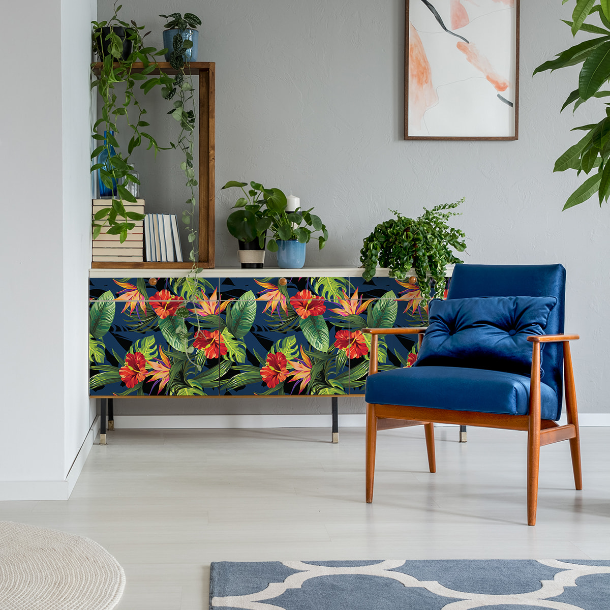 Sticker meuble tropical ganzo 60 x 90 cm