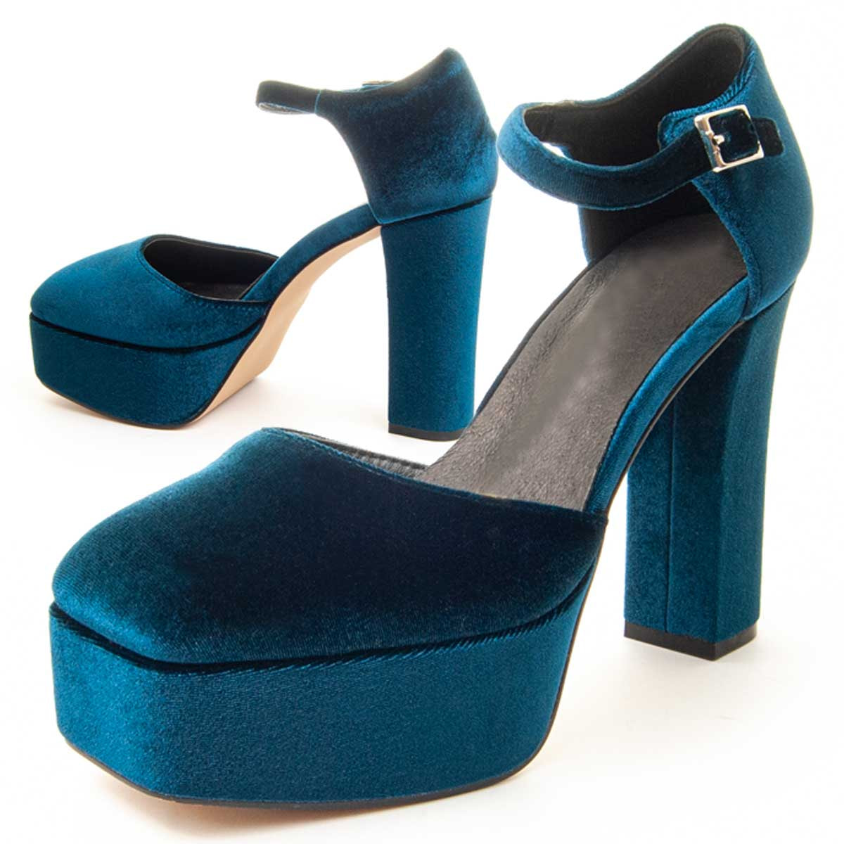 Zapatos de Tacón - Azul - Altura: 10 cm