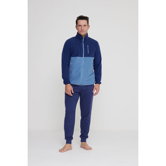 Pigiama uomo danny in pile con zip Noidinotte