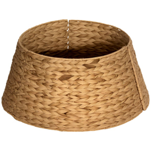 Falda para Árbol de Navidad, Collar de Árbol de Navidad de 60 cm de Jacinto de Agua, Trenzado a Mano para Fiestas, Decoración Festiva, Hogar, Natural
