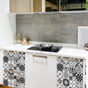 Stickers muraux - Sticker Mural Carrelage adhésif Cuisine Salle de Bain - 60 STICKERS CARRELAGES MEUBLE GARZEA