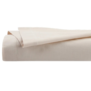 Drap plat - percale - beige lin - 240x290 cm