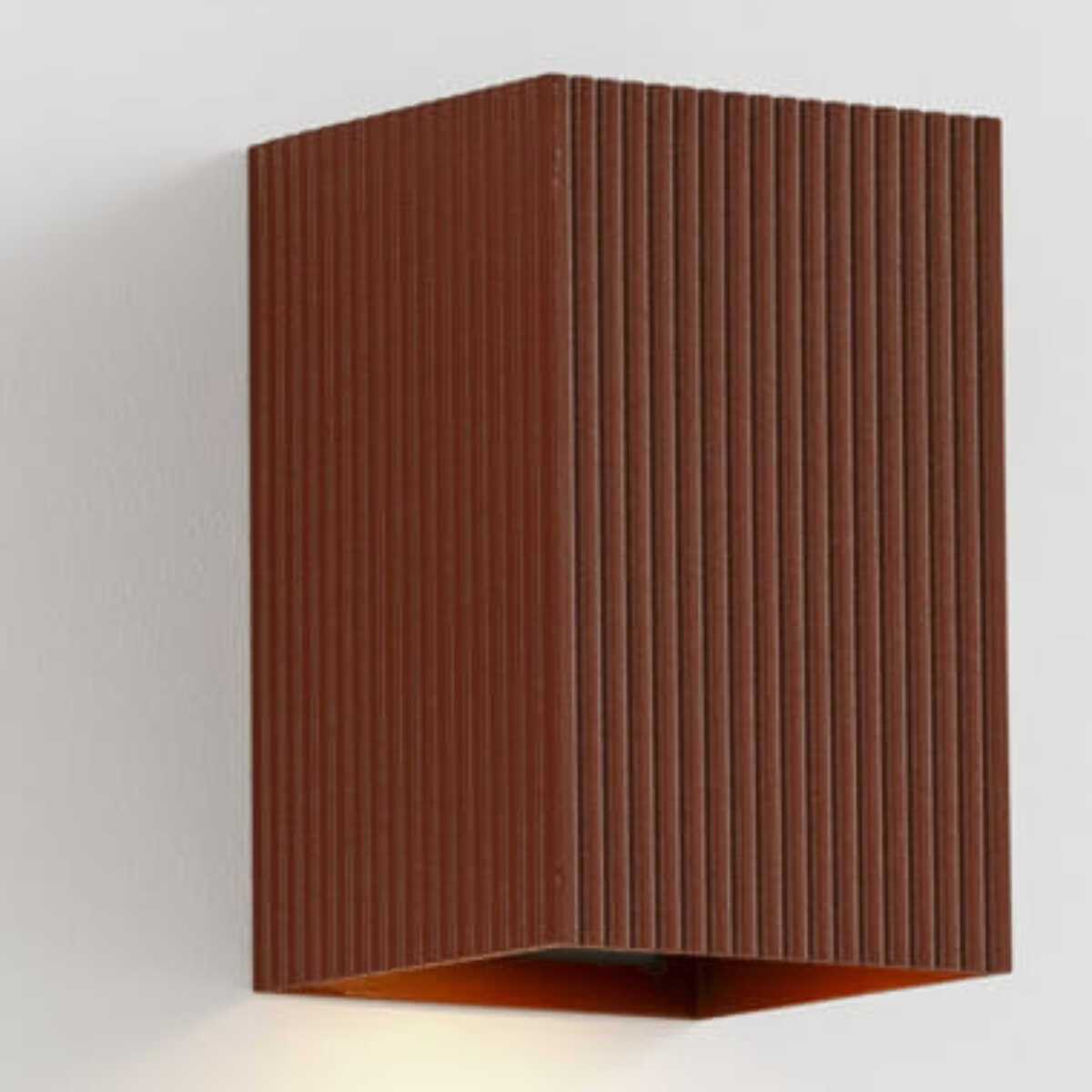 LUNE Applique carré terracotta cannelée