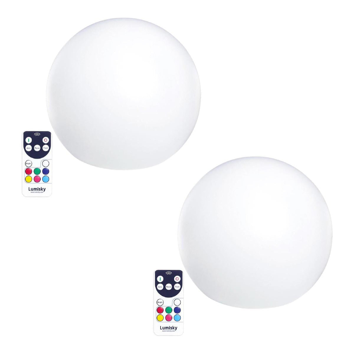 Lot de 2 boules lumineuses sans fil LED BOBBY D30CM