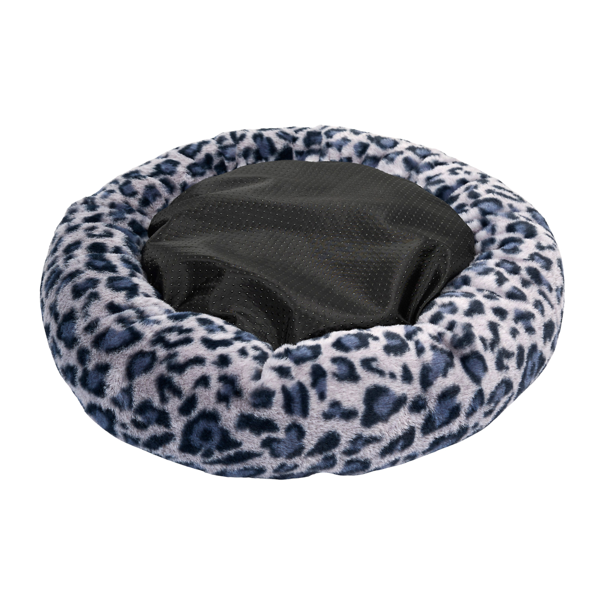 Coussin Rond - THE CONCEPT FACTORY - Motif Léopard - Noir et Gris - 50 cm
