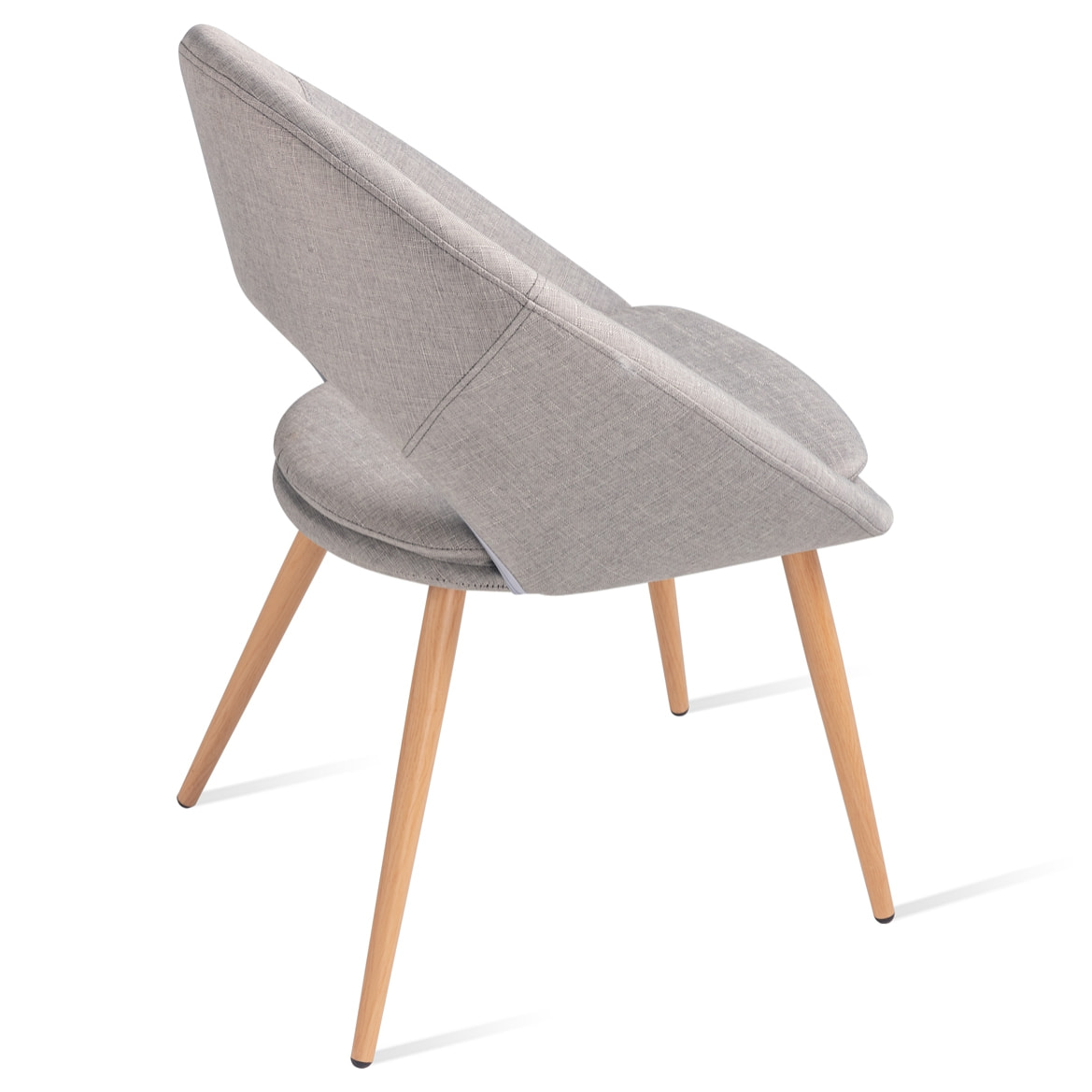 Pack 2 sillas gris para comedor o salón con reposabrazos y tapizadas