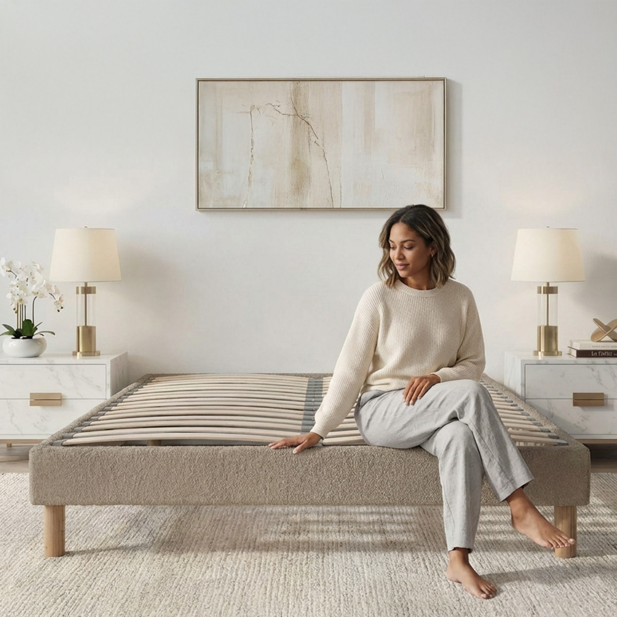 Sommier en Kit | 2 Places | laine bouclée