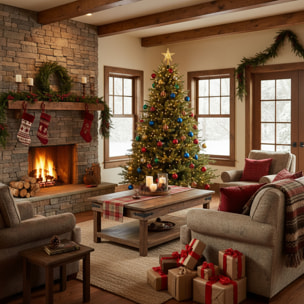 Minstix - Albero di Natale Tradizionale in PE e PVC Ø132x180H cm, 1002 Punte