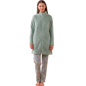 Vestaglia donna bubble in coral con zip Noidinotte