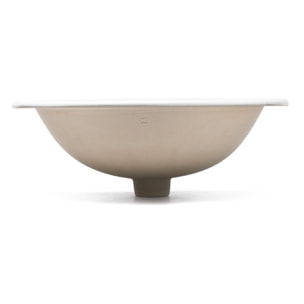 Vasque à encastrer 55 x 47,5 cm - blanc brillant - avec trop-plein - 1 trou de robinetterie centré - Multi Eur