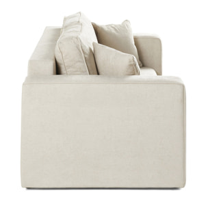Topaze - canapé droit 2 places - en tissu - Beige