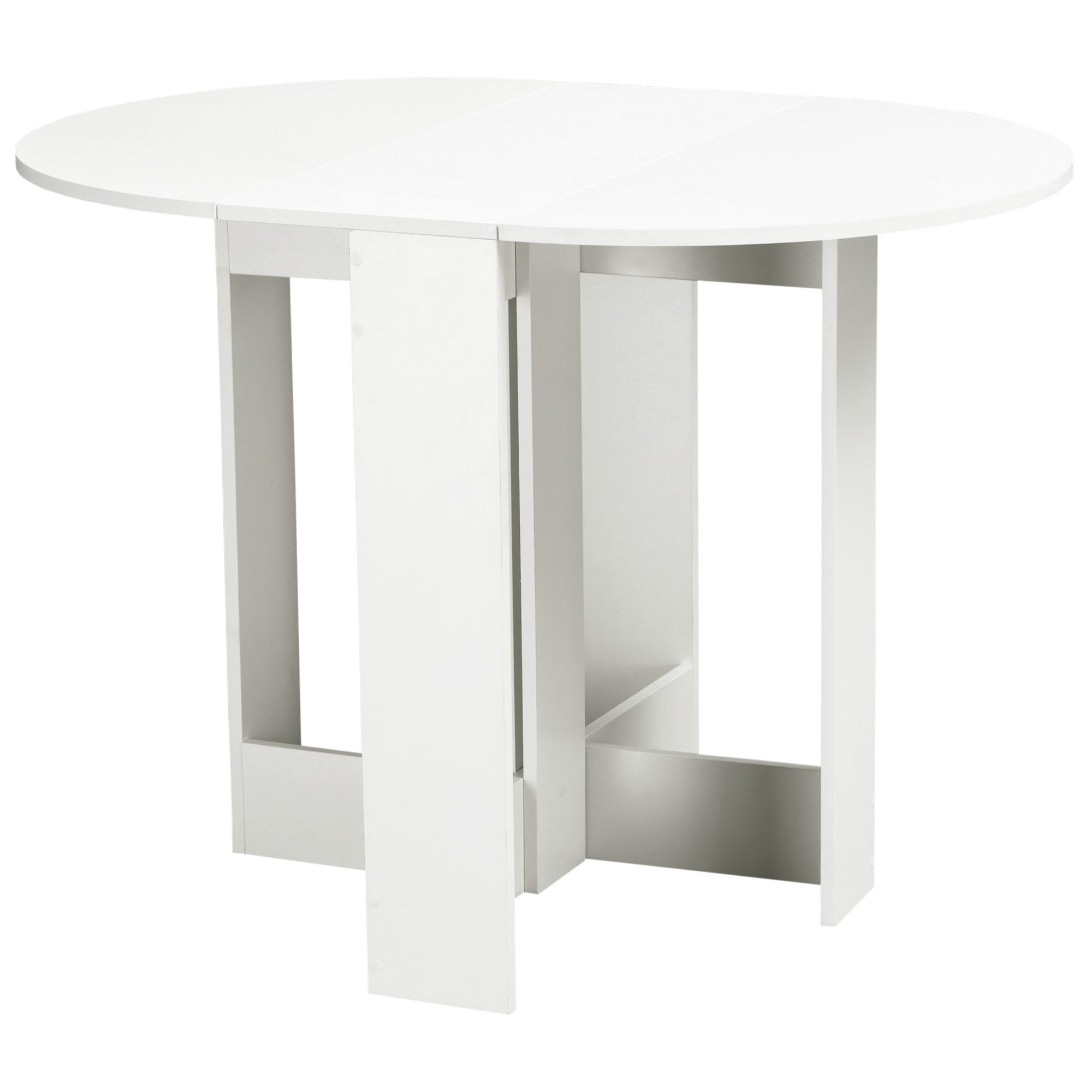 Mesa Plegable para Cocina de Melamina 104x76x73,7cm Blanco