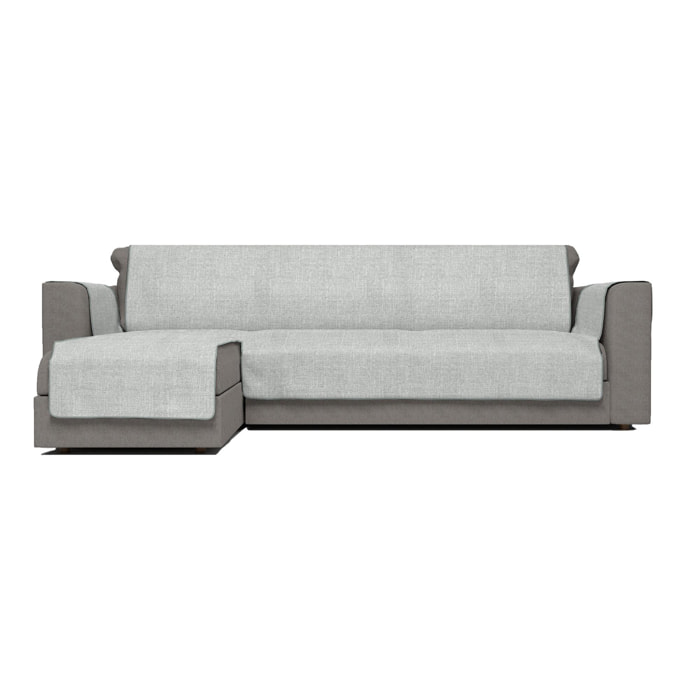 COPRIDIVANO ANTISCIVOLO PENISOLA SX COMFORT MADE IN ITALY - GRIGIO CHIARO