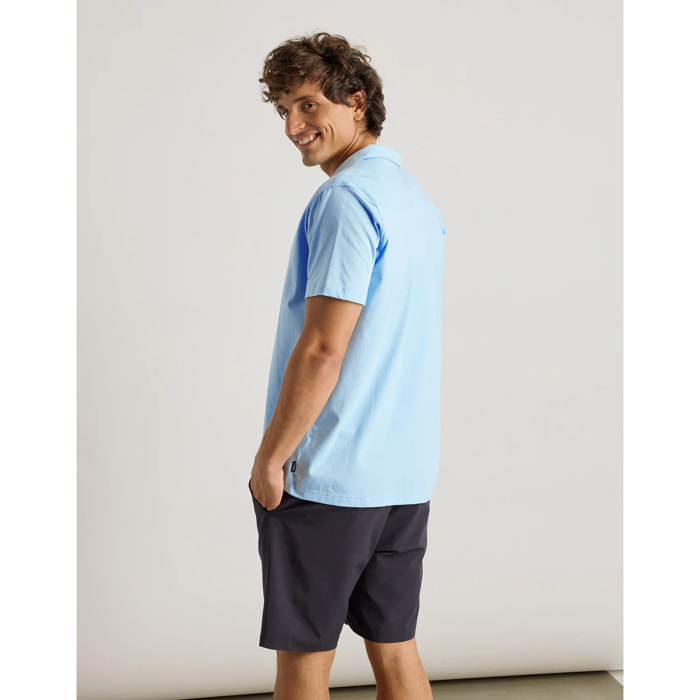 Camisa Manga Corta Azul Celeste - Atimo