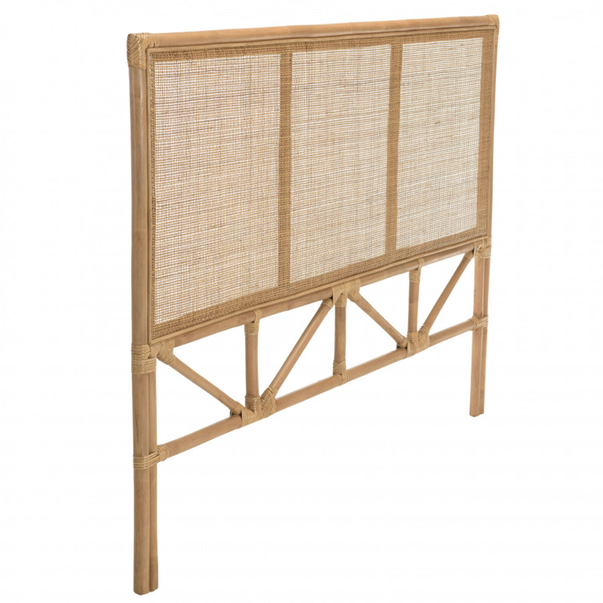 KALLY - Tête de lit rect. 140/160cm 'cannage' rotin couleur brun miel