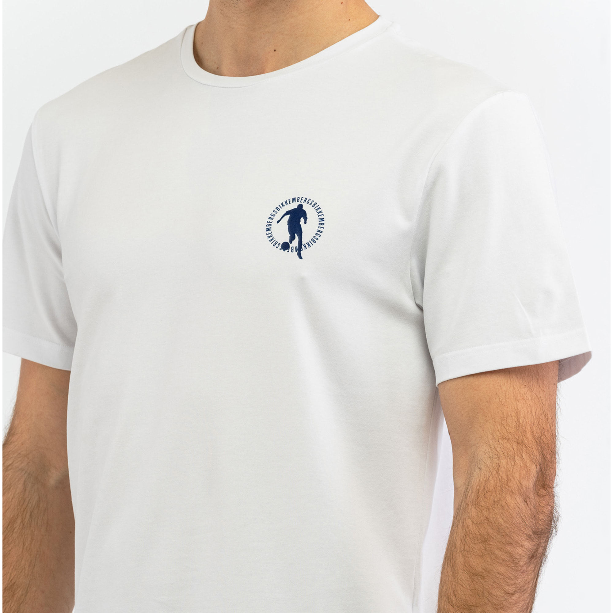 BIKKEMBERGS t-shirt uomo white,dress blue