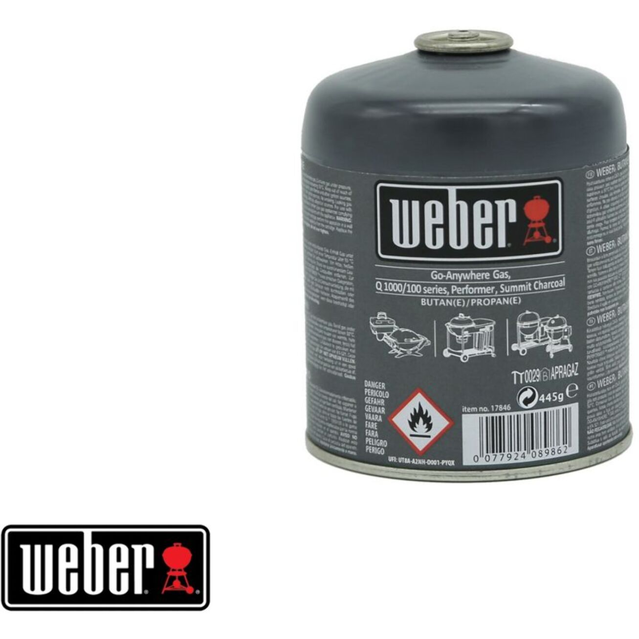 Cartouche de gaz WEBER gaz 445g